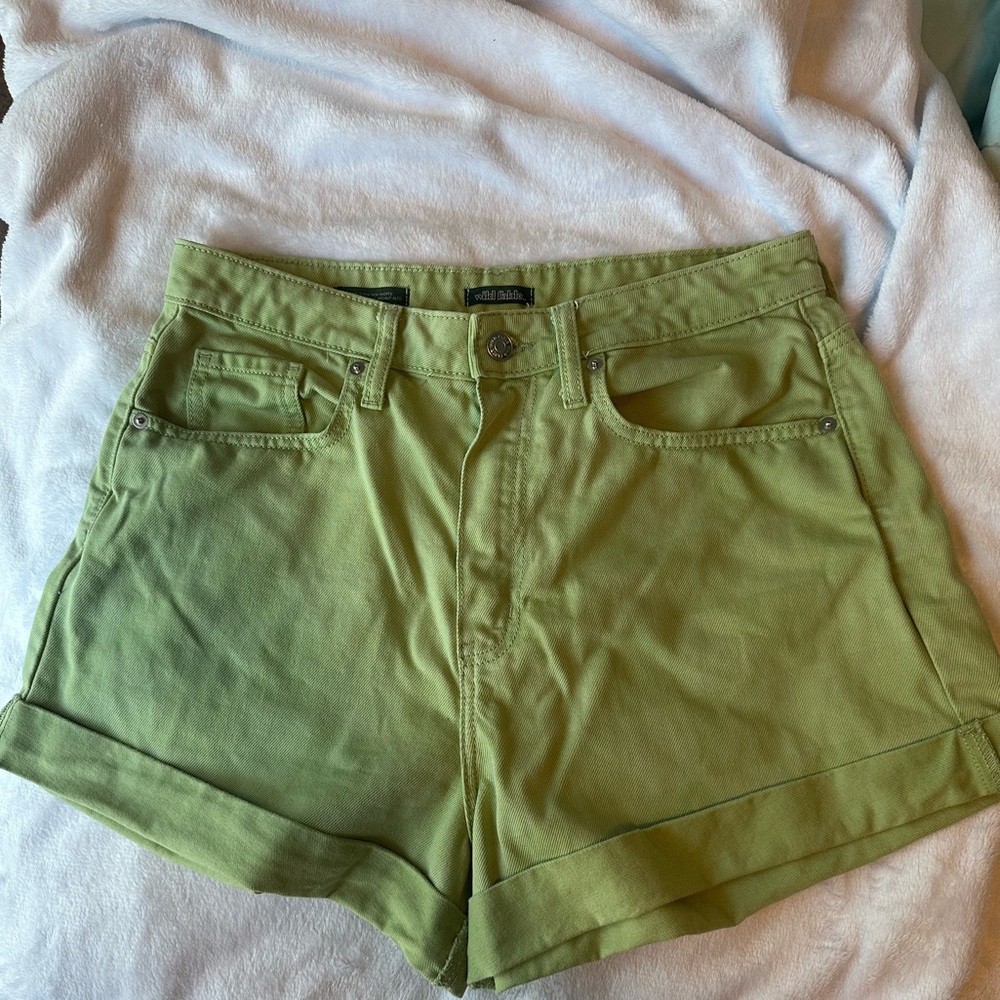 Wild Fable Green Checkered Shorts